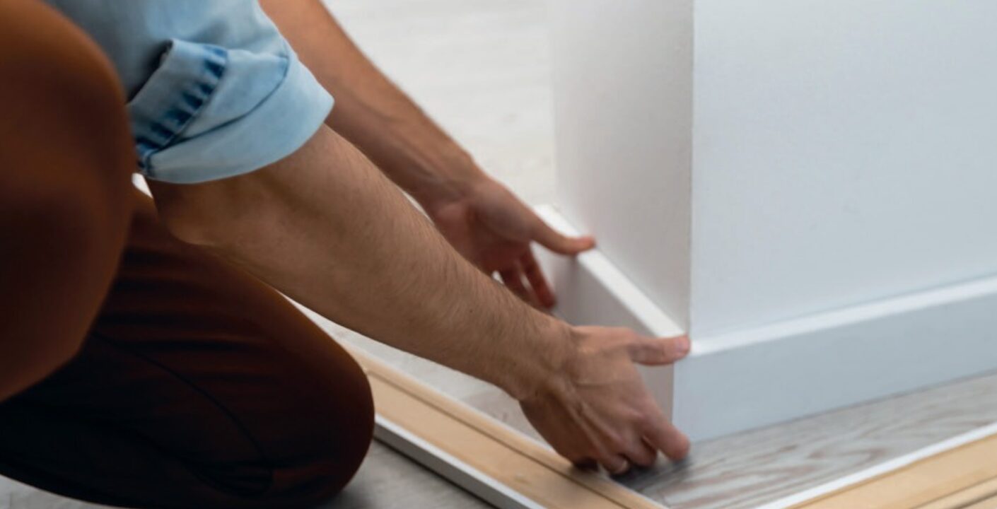 Battiscopa per laminati in MDF coordinato con pavimento effetto legno